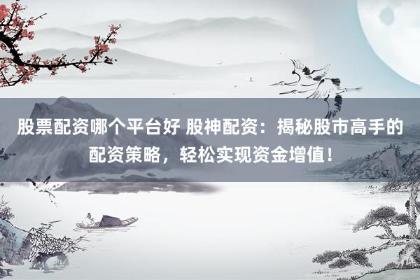 股票配资哪个平台好 股神配资：揭秘股市高手的配资策略，轻松实现资金增值！