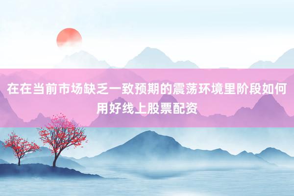 在在当前市场缺乏一致预期的震荡环境里阶段如何用好线上股票配资
