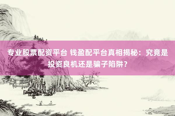 专业股票配资平台 钱盈配平台真相揭秘：究竟是投资良机还是骗子陷阱？