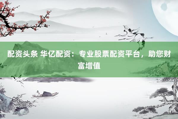 配资头条 华亿配资：专业股票配资平台，助您财富增值